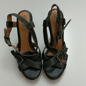 Eurosoft black wedges Size 8.5